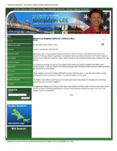 Barbara Lee Supports California’s Emission Rule