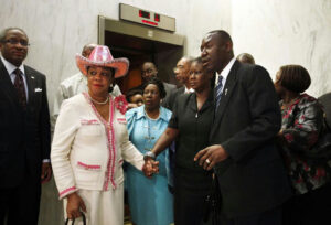 CBC Members Leaving a Judiciary Committee Briefing on Racial Profiling and Hate Crimes (2012)