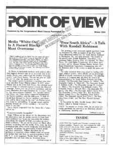 Congressional Black Caucus Foundation Publication Featuring the CBC’s Opinion on the 1984 Crime Bill
