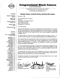 CBC Letter to USSC on Retroactive Application of Guidelines (2007)