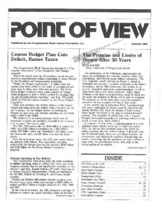 Congressional Black Caucus Foundation “Point of View” Article on Homicide as a Public Health Issue (1984)