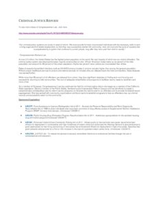 Rep. Barbara LeeÃ¢â‚¬â„¢s Stance on Criminal Justice Reform and Sponsored Legislation (2011)