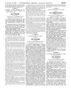 Remarks from Rep. Charles Rangel Supporting the Second Chance Act of 2007