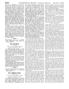 Rep. Rangel Extension of Remarks on Cocaine Sentencing – Congressional Record (2007)