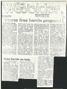 Scores Free Heroin Proposalby Rep. Charles Rangel (1973)