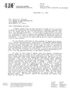 Letter to Rep. Ron Dellums on Habeas Corpus and Racial Justice Act provisions to Crime Bill (1990)