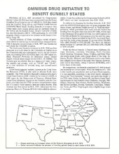 Article on Benifits of Ominbus Drug Initiative to Sunbelt States (1988)