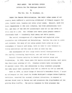 Drug Abuse: The National Crisis- Rep. George Crockett (1986)