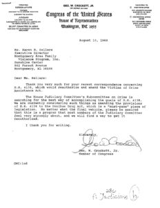 Rep. Crockett Letter to Constituent Regarding Omnibus Drug Act (1988)
