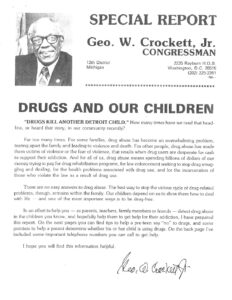 Drugs and Our Children- Special Report from Rep.  Crockett