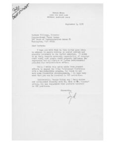 Letter from Sydney Howe to Barbara Williams, Director of the CBC, Regarding Minority Interests in Carter Environmental Policies