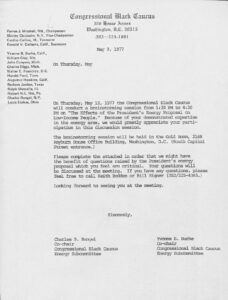 Invitation to Participate in Brainstorming Session on “The Effects of the President’s Energy Proposal on Low-Income People.”