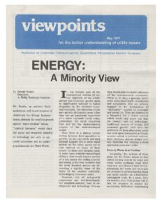 Energy: A Minority View