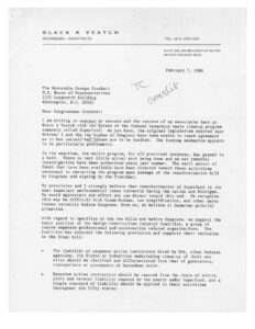 Letter to Rep. George Crockett (D-MI) Expressing Concern with Future of the Federal Hazardous Waste Cleanup Program ( “Superfund” )