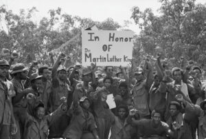 Black Soldiers Observe MLK Birthday in Long Binh, Vietnam