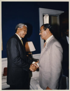 Nelson Mandela and Rep. John Conyers (D-MI)