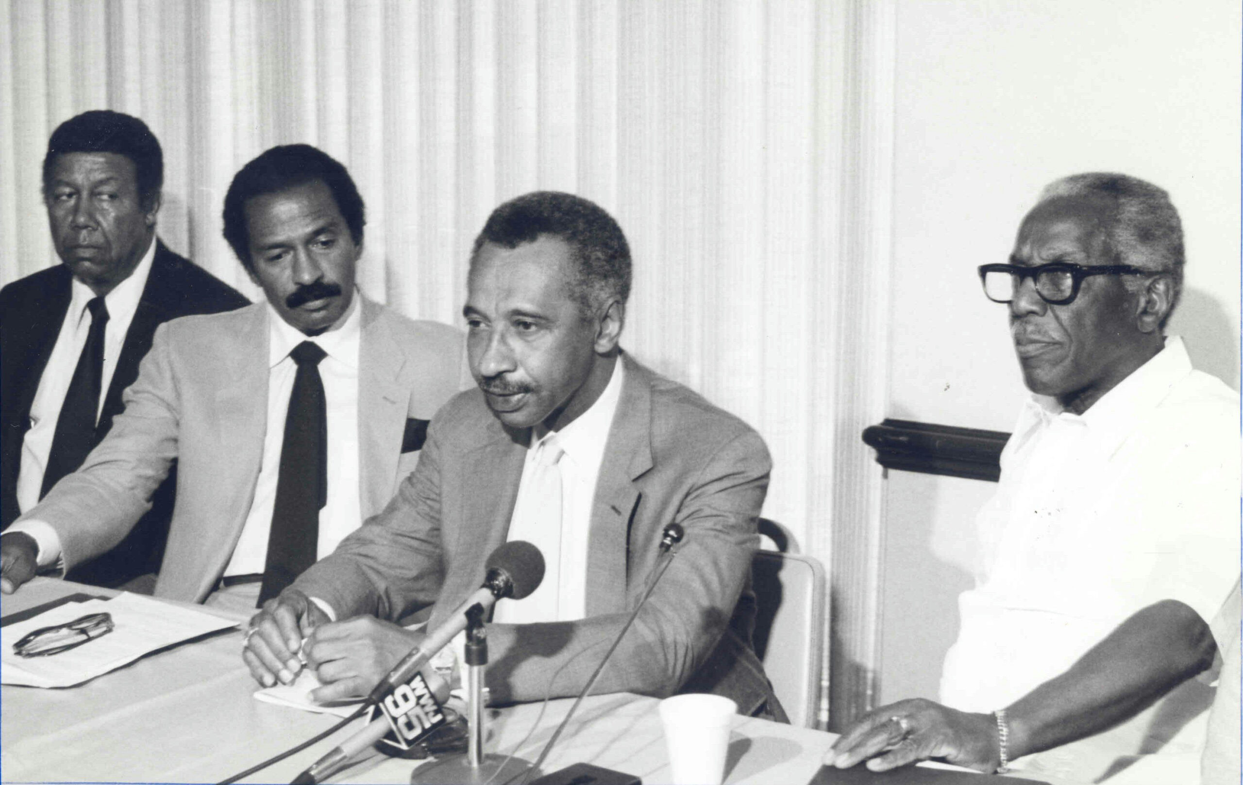 Rep. John Conyers Jr. (D-MI), Rep. Parren J. Mitchell (D-MD), and Rep. George W. Crockett Jr. (D-MI)