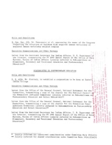Subcommittee on Postsecondary Education, Listing of Bills H.R. 4004 and Unknown Subcommittee Listing of H. Con. Res 224