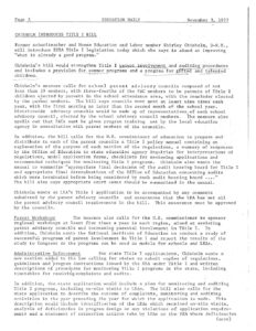 Portion of Education Daily Newsletter Featuring Rep. Shirley Chisholm’s Introduction of Title I