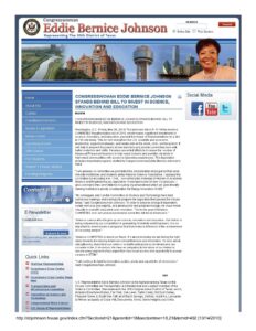 Congresswoman Eddie Bernice Johnson Stands Behind Bill to Invest in Science, Innovation and Education
