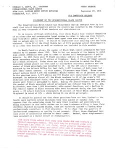 Statement of the Congressional Black Caucus on School Desegregation