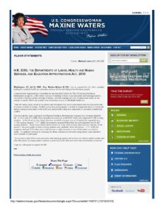H.R. 3293, The Departments of Labor, Health and Human Services, and Education Appropriations Act, 2010