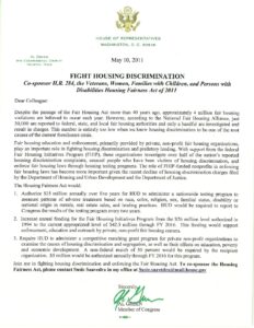 Fight Housing Discrimination: Co-sponsor H.R. 284 (2011)