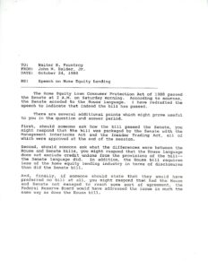 Speech on Home Equity Lending by Del. Walter Fauntroy (1988)