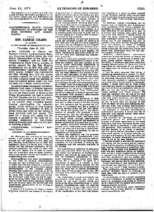 Congressional Black Caucus testimony in support of Fair Housing Act Amendments – Congressional Record (1979)