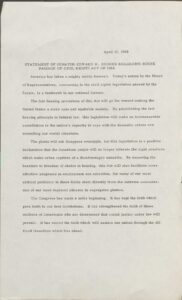 Sen. Edward Brooke on House passage of Civil Rights Act of 1968 (1968)