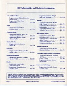 Congressional Black Caucus “For the People” Legislative Report, First/Second Quarter 1979