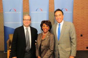 Rep. Maxine Waters, USC Professor Dowell Meyers and former HUD Secretary Henry Cisneros at Bipartisan Policy Center Housing Commission Forum (2013)