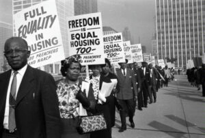NAACP members picket outside Cobo Hall in Detroit (1963)