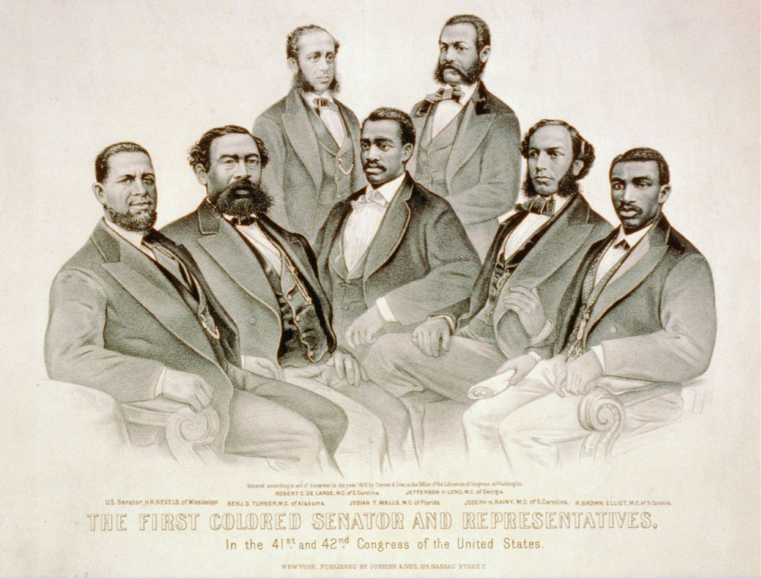 First’colored’senator and representatives – in the 41st and 42nd Congresses of the United States