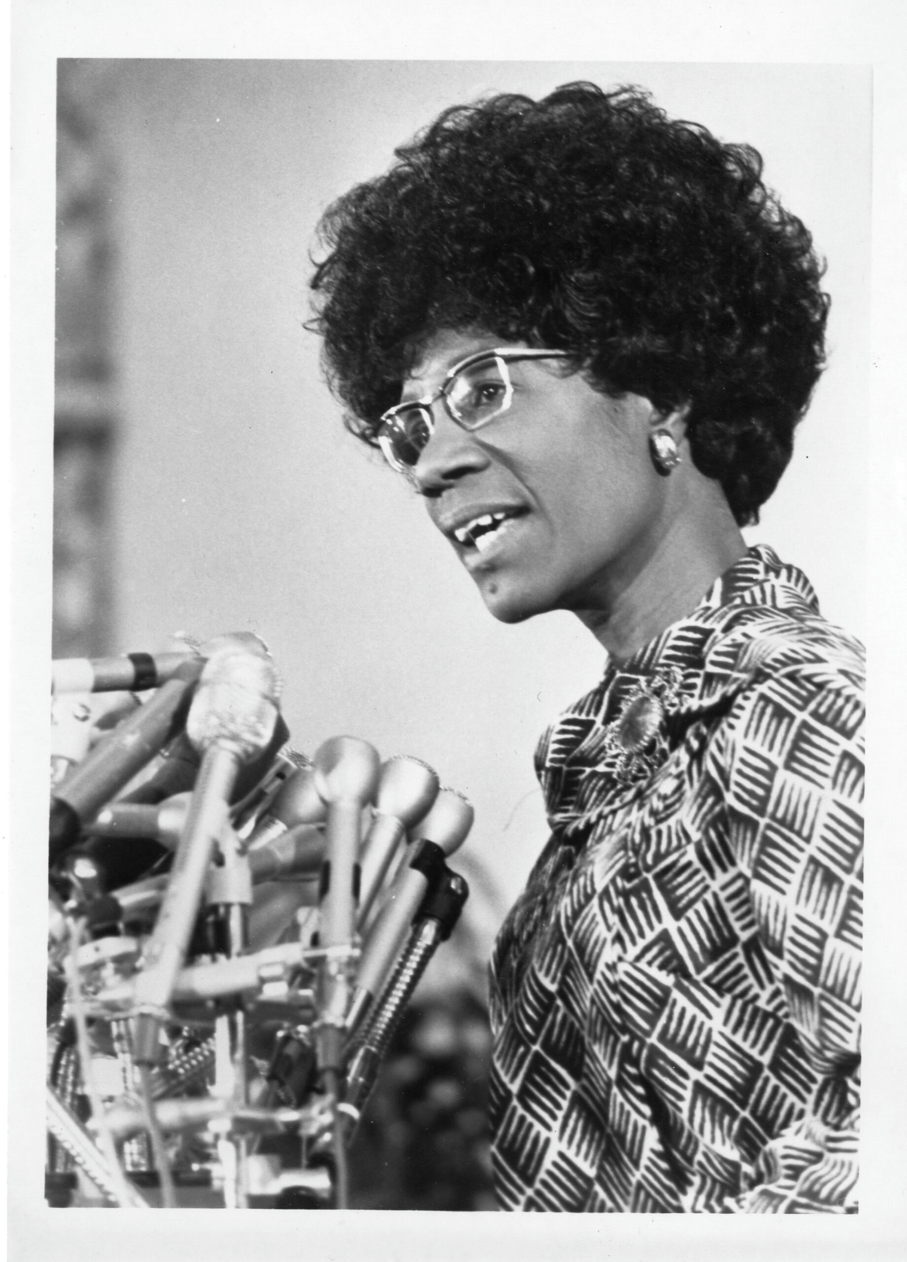 Rep. Shirley Chisholm (D-NY) at a Press Conference