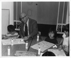 Rep. Augustus F. Hawkins (D-CA) on a Visit to Tribal American Pre-School Center