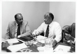 Rep. Louis Stokes (D-OH) and Unidentified Man