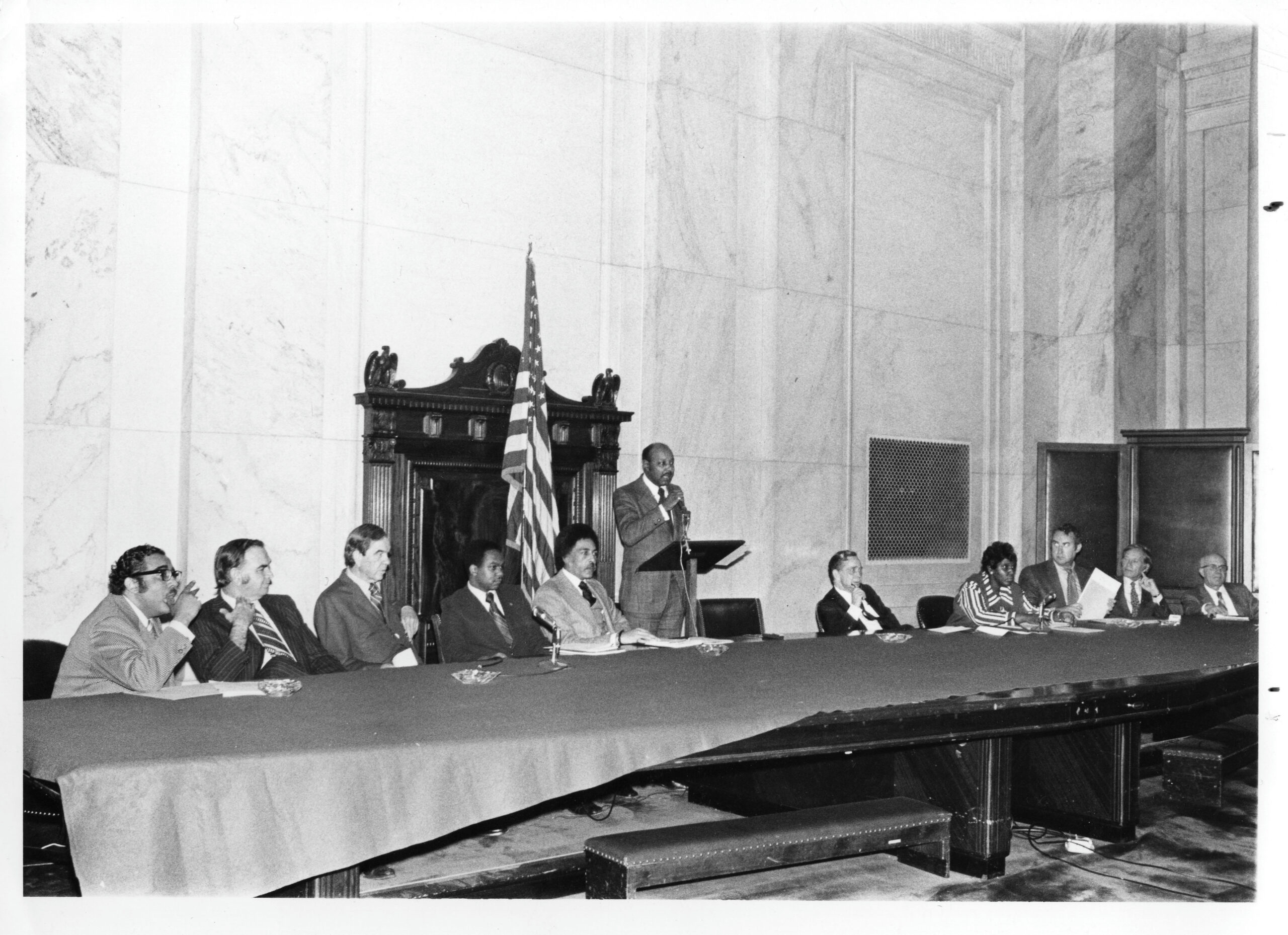 Rep. Louis Stokes (D-OH) Speaking in a Hearing