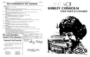 Contact Shirley Chisholm, your voice in Congress