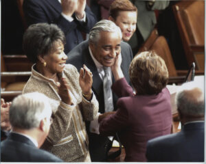 Rep. Charles B. Rangel (D-NY) after being Sworn in as Chairman of the House Ways and Means Committee