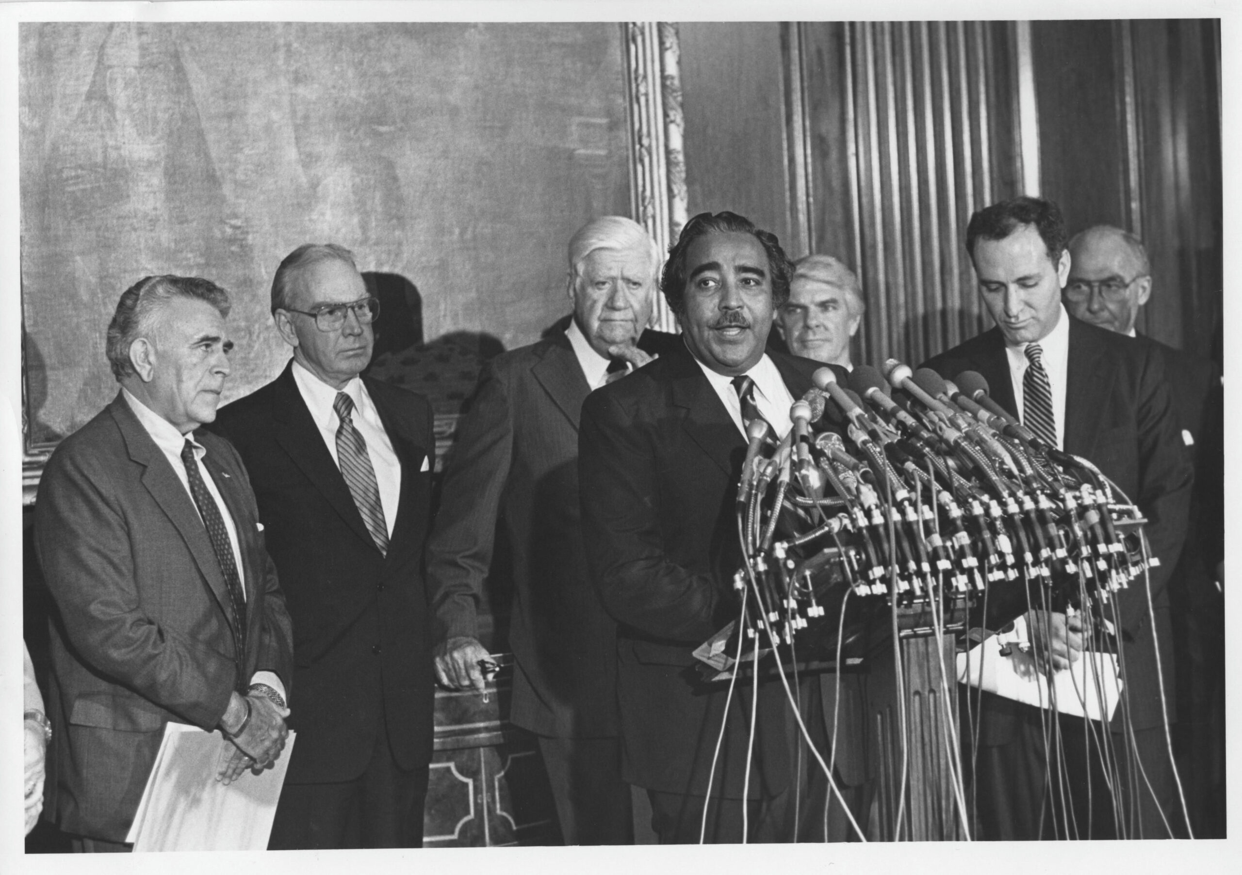 Rep. Charles B. Rangel (D-NY) Speaking at Podium