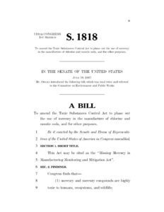 S.1818 Missing Mercury in Manufacturing Monitoring and Mitigation Act