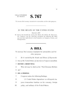 S.767 Fuel Economy Reform Act