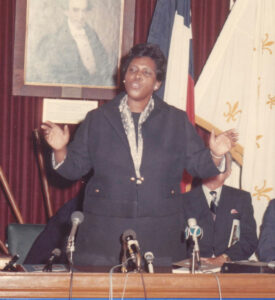 Barbara Jordan Acting as Governor of Texas for the Day