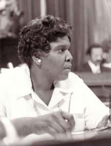 Rep. Barbara Jordan (D-TX) giving testimony at the second Watergate Impeachment Hearing