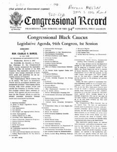 Congressional Black Caucus legislative agenda