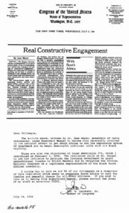 Letter from George Crockett to colleagues regarding H.R.  373, and New York Times article