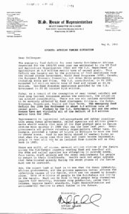 Letter from Mickey Leland on May 8, 1986