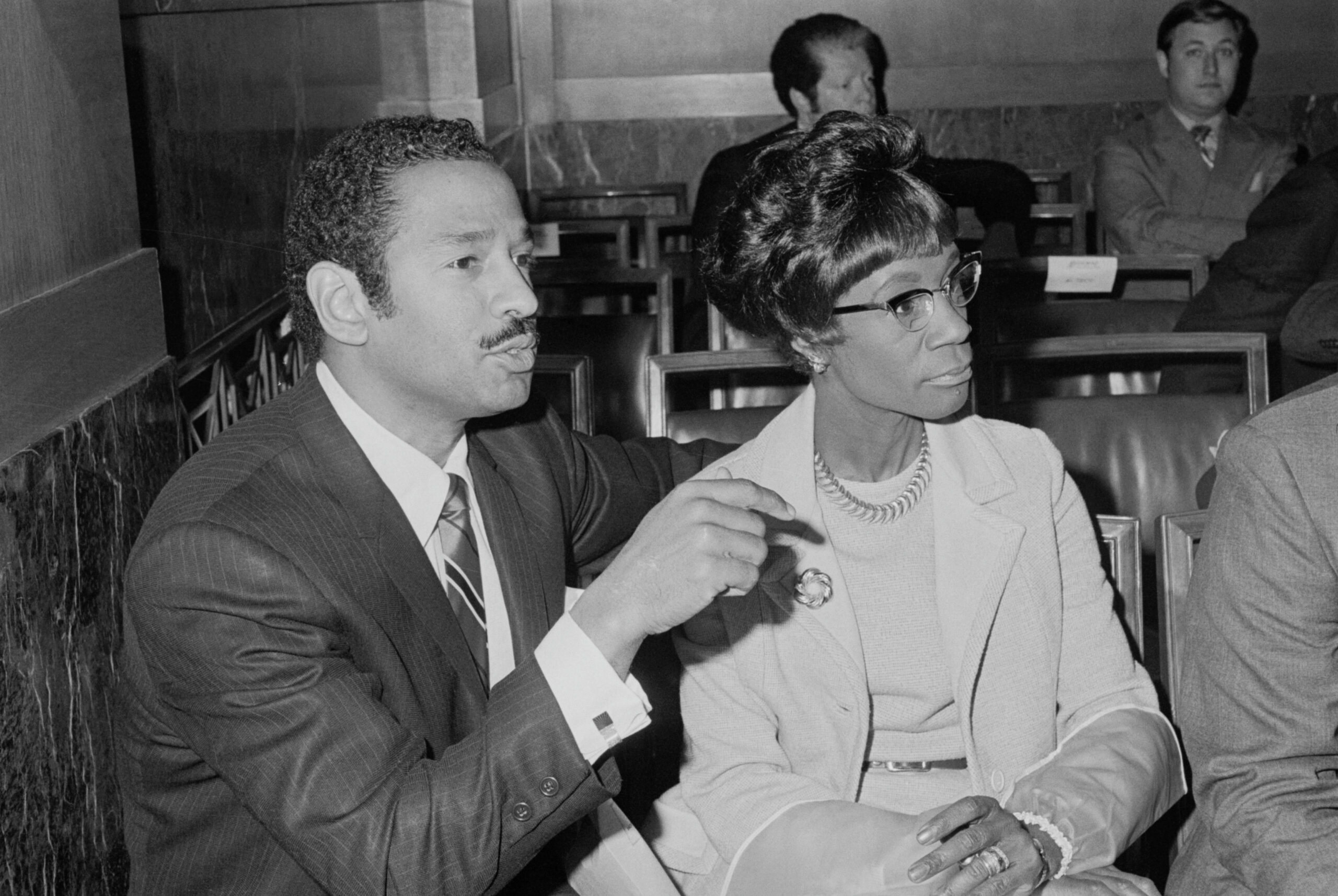 Rep. John Conyers Jr. (D-MI) and Rep. Shirley Chisholm (D-NY)