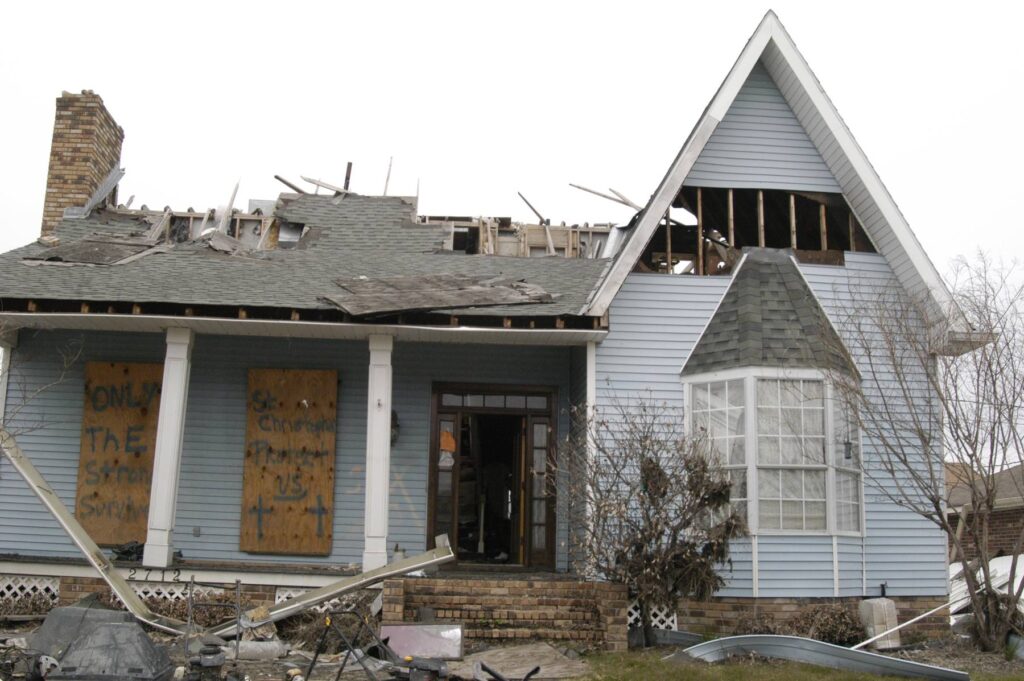 Damage from Hurricane Katrina in St. Bernard's Parish, LA